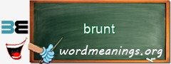 WordMeaning blackboard for brunt